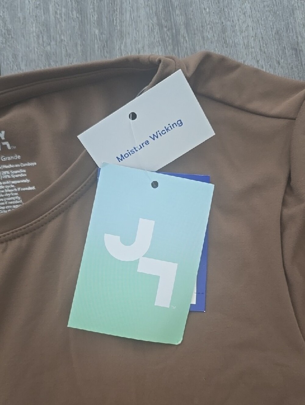 JoyLab Soft Mocha Cropped Active Tee - Women - Picture 2 of 8